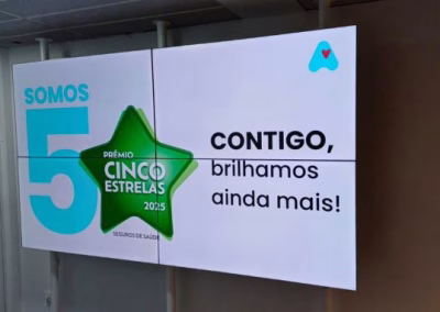 Videowall Advancecare com sistema de gestão de conteúdos Way2digitalSignage