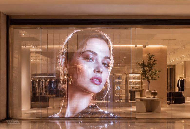 led transparente para o retalho